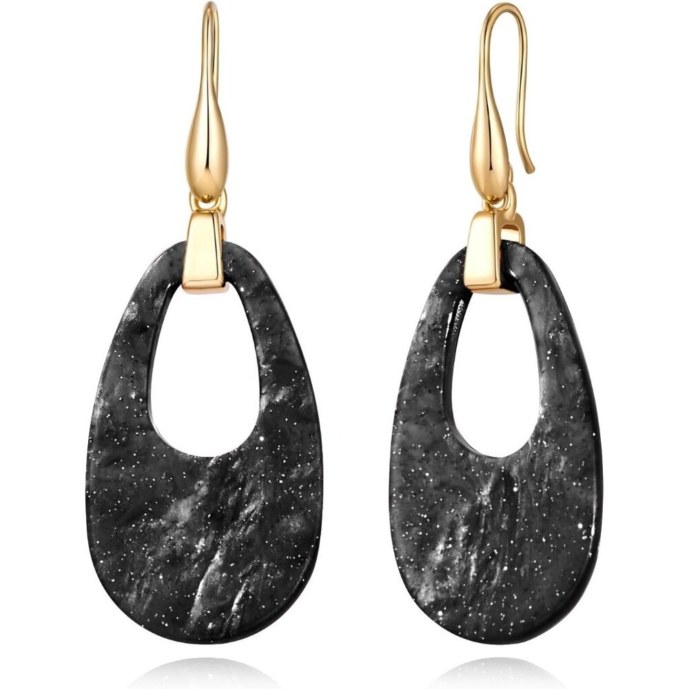 ✨Biuwos Women Grey Pendant Dangle Hoop Lightweight Geometric Earrings Jewelry